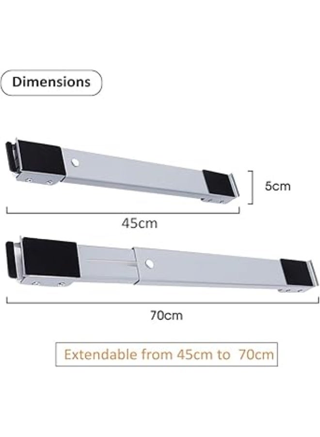 HEXAR 2pc Furniture Movers Appliance Rollers 225kg Heavy Duty, 70cm Extendable Rollers for Moving Washing Machine, Dryers, Refrigerators, Furniture Dolly - Image 2